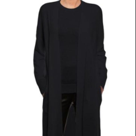 NWT Beryll Luxury Long Black Cashmere Coat Cardigan - Picture 1 of 5
